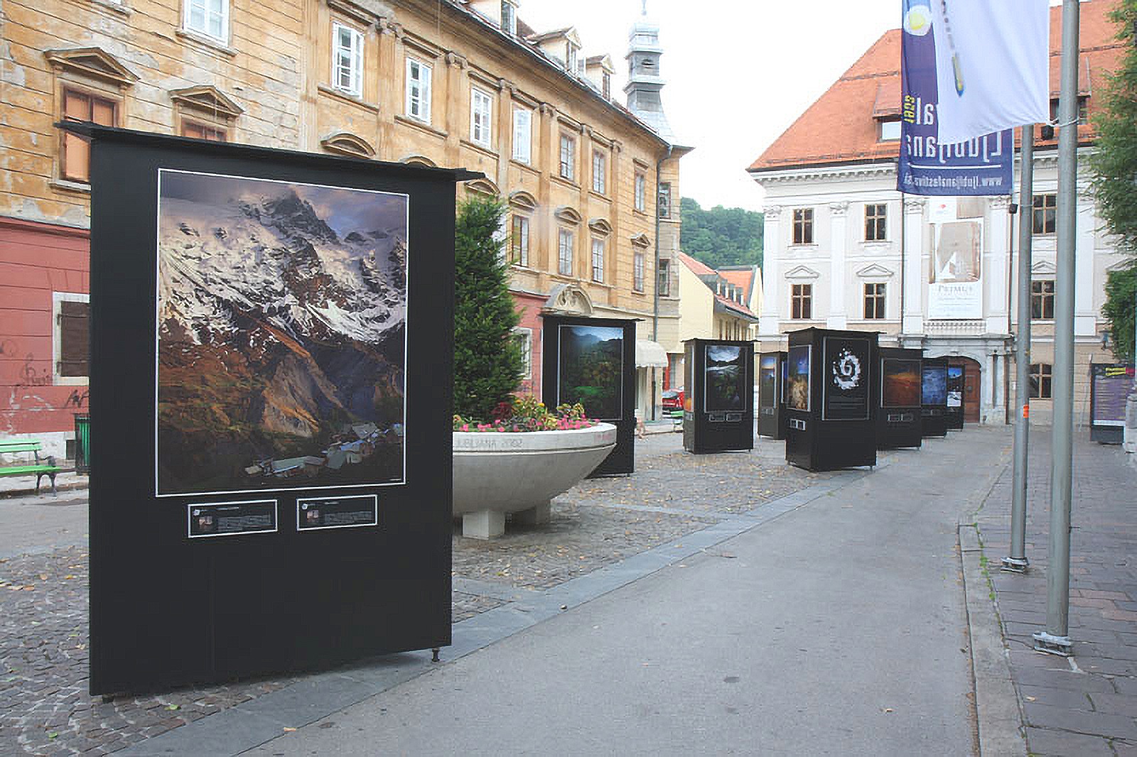 A sequence of monumental National Parks photographs by Patrick Desgraupes in Ljubljana